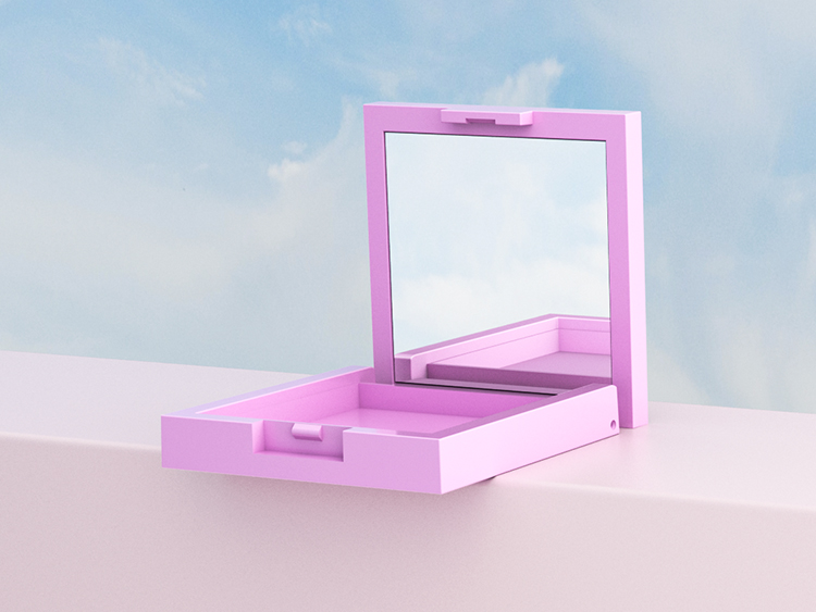 空方形高光腮红粉盒包装定制 空方形高光腮红粉盒包装定制