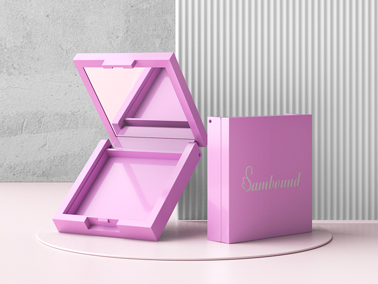 空方形高光腮红粉盒包装定制 空方形高光腮红粉盒包装定制