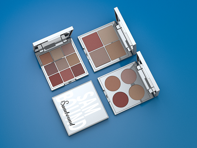 电镀银色空眼影盘注塑加工 电镀银色空眼影盘注塑加工