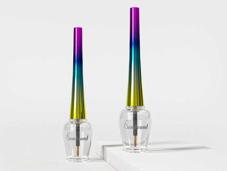 渐变色眼线增长液空瓶注塑加工 渐变色眼线增长液空瓶注塑加工