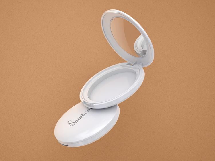 厂家定制圆形白色散粉盒分装盒 厂家定制圆形白色散粉盒分装盒