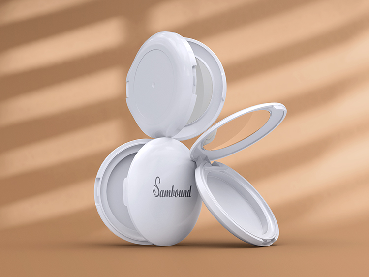 厂家定制圆形白色散粉盒分装盒 厂家定制圆形白色散粉盒分装盒